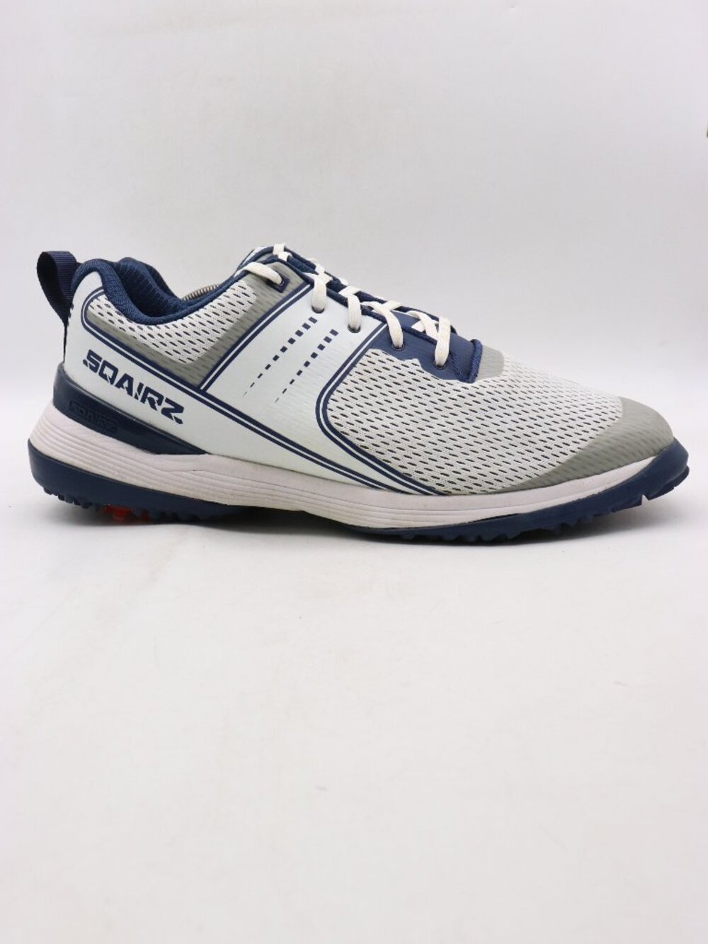 SQAIRZ Speed Mesh Golf Shoes Men's Size 13 White Navy Blue Athletic Sneakers